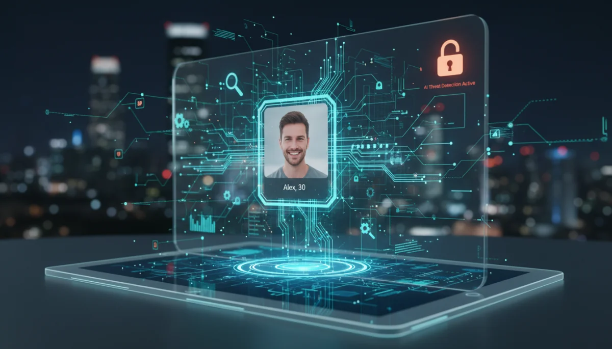 AI algorithms detecting fraudulent activity on a dating app profile