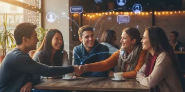 People having deep conversations on dating apps leading to authentic connections