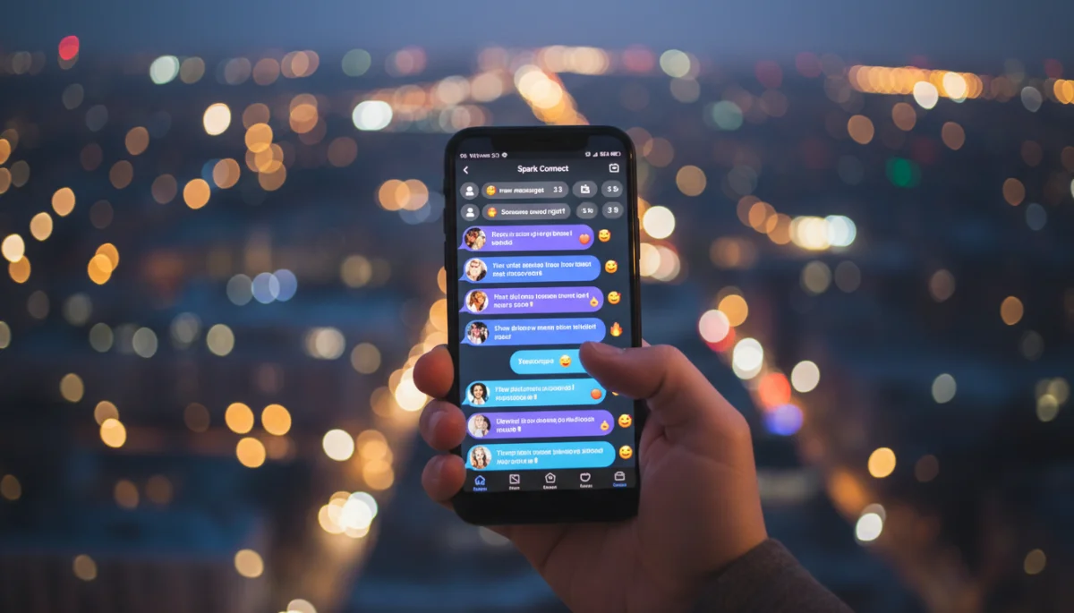 Smartphone screen showing dating app messages and notifications.