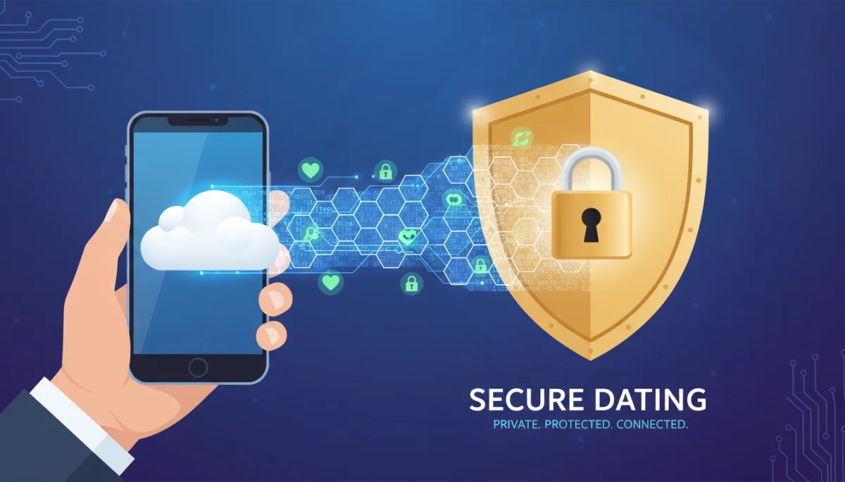 Encrypted data transfer for dating app security