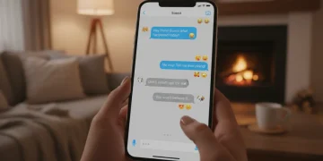 Engaging chat conversation on a smartphone, illustrating sustained online interaction.